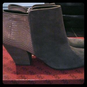 GUESS? Grey Multi Suede Bootie